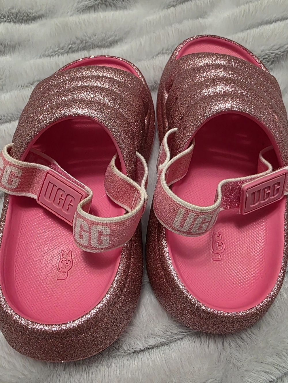 UGG K Sport Yeah Glitter Sandals Size 10 Toddler - Picture 2 of 11